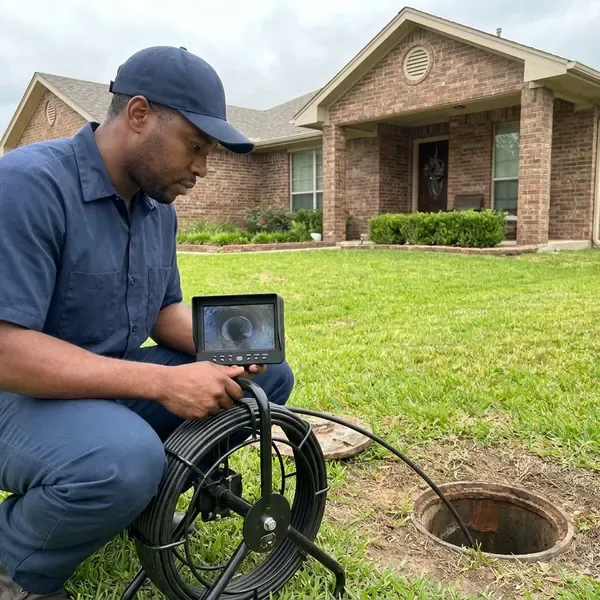 Local drains camera inspection by BRV Plumbing, Huntsville, AL