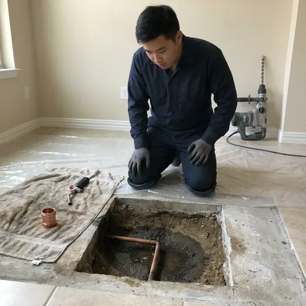 Local foundation leak repair by BRV Plumbing, Dothan, AL