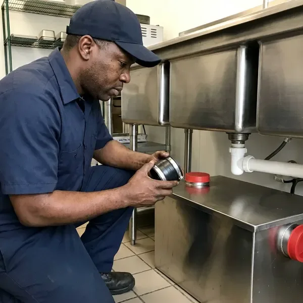 BRV Plumbing technician providing grease trap installation in Huntsville, AL