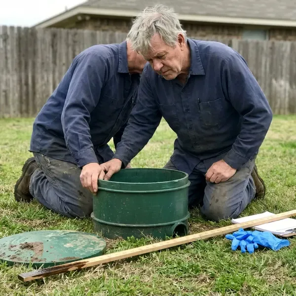 BRV Plumbing technician providing septic tank repair in Huntsville, AL