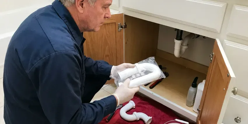 BRV Plumbing technician providing toilet replacement in Huntsville