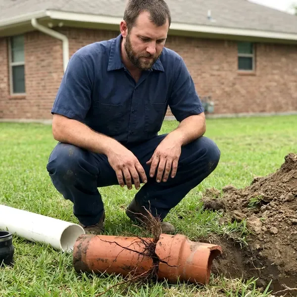 BRV Plumbing technician providing underground pipe repair in Prattville, AL